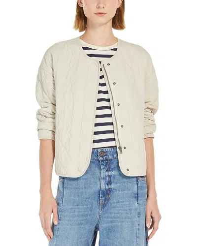 Weekend Max Mara Panaria Cotton Cardigan In Ecru