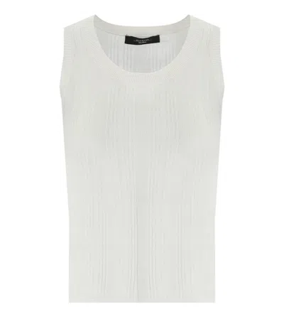 Weekend Max Mara Ceylon Variegated Rib Sweater Tank In White