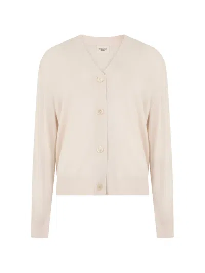 Weekend Max Mara Torre V-neck Button-up Cardigan In Neutrals