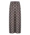 Weekend Max Mara Printed Wide Leg Trousers In Brown