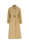 Weekend Max Mara Beige Cotton Blend Reversible Trafoi Trench Coat In Beige O Tan