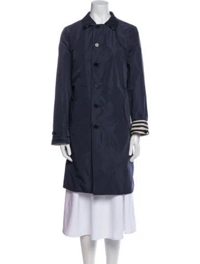 Pre-owned Weekend Max Mara Trench Coat In Blue
