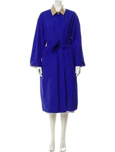 Pre-owned Weekend Max Mara Trench Coat In Blue