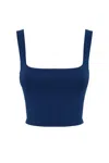 WEEKEND MAX MARA TRESA TANK TOP IN BLUE VISCOSE