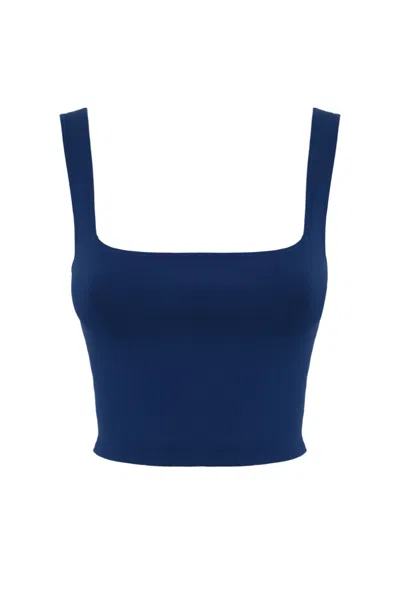 Weekend Max Mara Tresa Tank Top In Blue Viscose