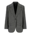Weekend Max Mara Tronto Wool Single Breasted Blazer In Gray