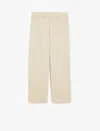 Weekend Max Mara Cotton Wide-leg Trousers In Beige
