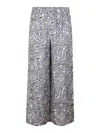 Weekend Max Mara Omens Lilac Eusebio Elasticated-waistband Straight-leg Relaxed-fit Silk Trousers In Black