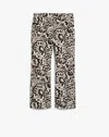Weekend Max Mara Printed Trousers With Pockets And Belt Loops In Black