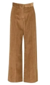 Weekend Max Mara Corduroy Wide-leg Trousers In Brown