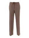Weekend Max Mara Zelma Elasticated Waistband Trousers In Brown