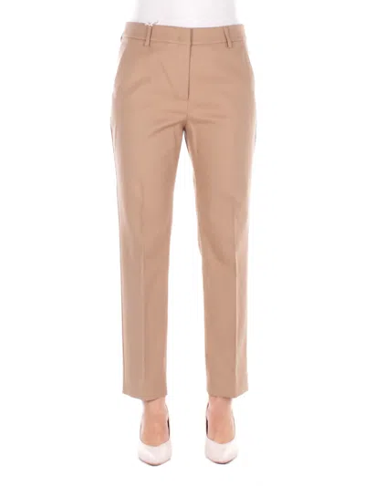 Weekend Max Mara Vite Belt-loop Trousers In Nude