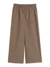 Weekend Max Mara Basketweave Wool And Cotton Trousers In Burgundy