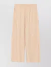 Weekend Max Mara Trousers Wide-leg Side Pockets In Nude