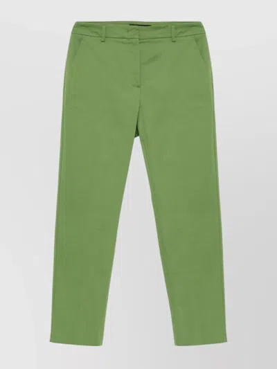 Weekend Max Mara Trousers With Back And Side Pockets In Green