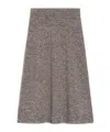 Weekend Max Mara Trumpet-shaped Wool Skirt In Gray