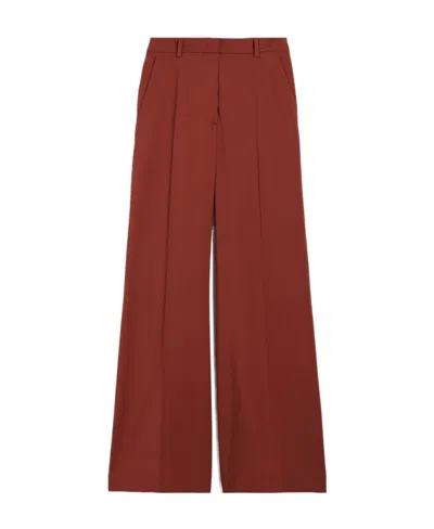 Weekend Max Mara Trumpet Trousers In Red