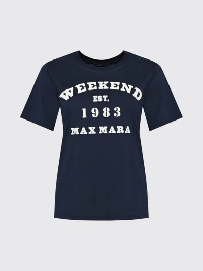 Weekend Max Mara T-shirt Woman  In Blue