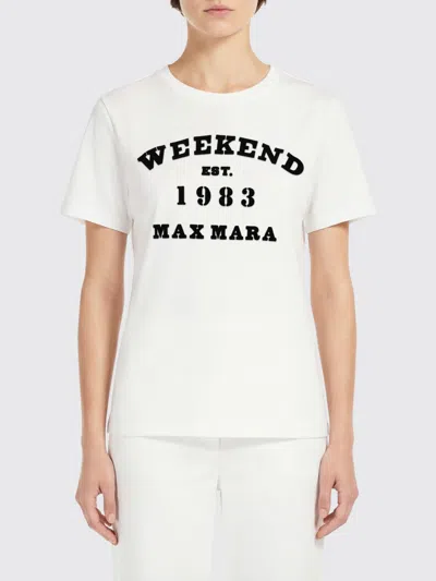 Weekend Max Mara T-shirt Woman  In White