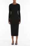 Weekend Max Mara Tuono Rib Long Sleeve Sweater Dress In Black