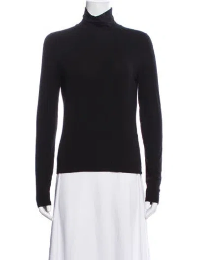 Pre-owned Weekend Max Mara Turtleneck Long Sleeve Top In Blue