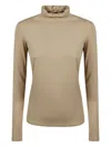 Weekend Max Mara Turtleneck Long-sleeve Top In Neutral