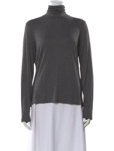 Pre-owned Weekend Max Mara Turtleneck Long Sleeve Top W/ Tags In Gray