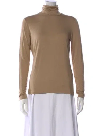 Pre-owned Weekend Max Mara Turtleneck Long Sleeve Top W/ Tags In Neutral
