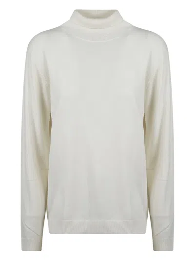 Weekend Max Mara Turtleneck Long-sleeves Sweater In White