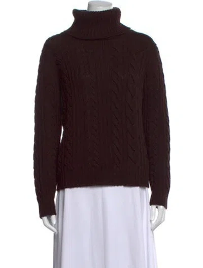 Pre-owned Weekend Max Mara Turtleneck Sweater In Brown