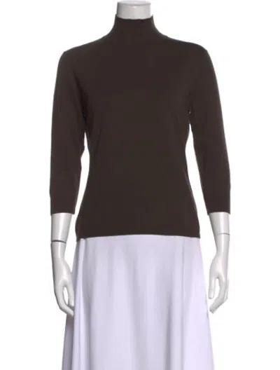 Pre-owned Weekend Max Mara Turtleneck Sweater In Brown