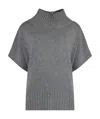 Weekend Max Mara Gel Wool Blend Turtleneck Sweater In Gray