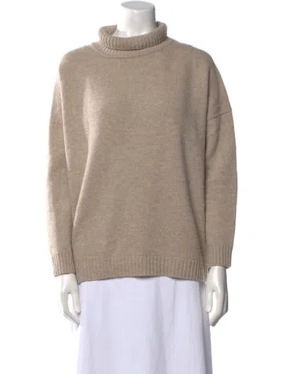 Pre-owned Weekend Max Mara Turtleneck Sweater In Neutral