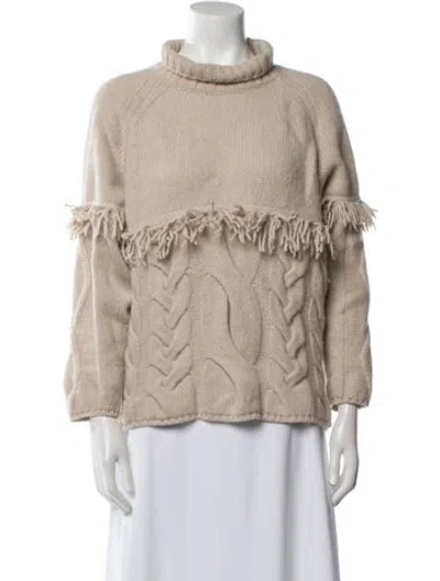 Pre-owned Weekend Max Mara Turtleneck Sweater In Neutral