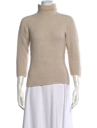 Pre-owned Weekend Max Mara Turtleneck Sweater In Neutral