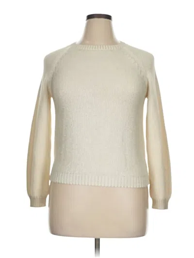Pre-owned Weekend Max Mara Turtleneck Sweater In White