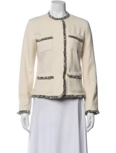 Pre-owned Weekend Max Mara Tweed Evening Jacket In Neutral