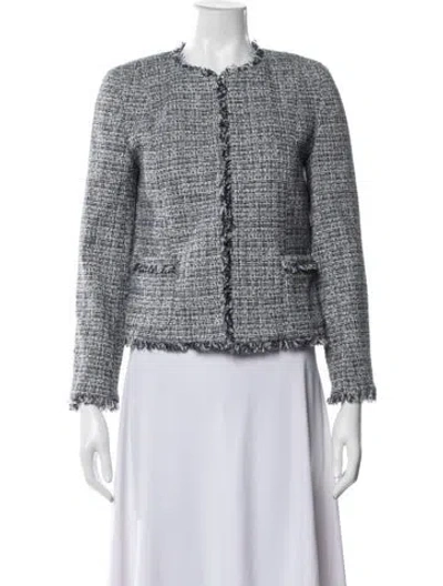 Pre-owned Weekend Max Mara Tweed Pattern Jacket In Multi