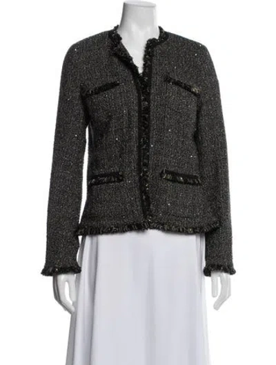 Pre-owned Weekend Max Mara Tweed Pattern Jacket W/ Tags In Brown