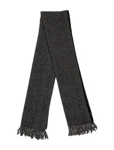 Pre-owned Weekend Max Mara Tweed Pattern Scarf In Black/grey
