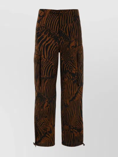 Weekend Max Mara Twill Cargo Pant Animal Print