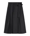 Weekend Max Mara Twill Wrap Skirt In Black