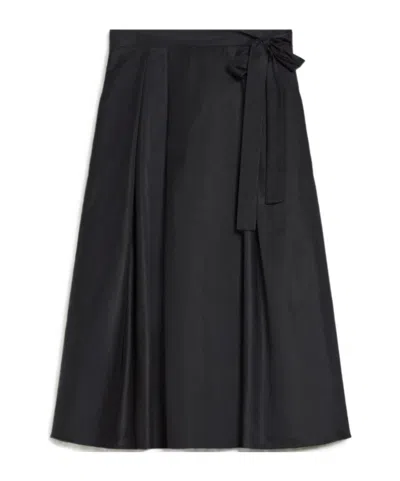 Weekend Max Mara Twill Wrap Skirt In Black