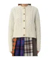Weekend Max Mara Twisted Knitted Wool Cardigan In White