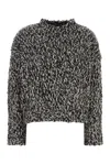 Weekend Max Mara Two-tone Wool Blend Crine Sweater In Black