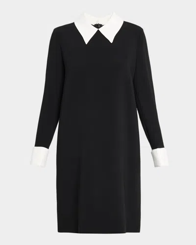 Weekend Max Mara Two-tone Mini Shift Dress In Black