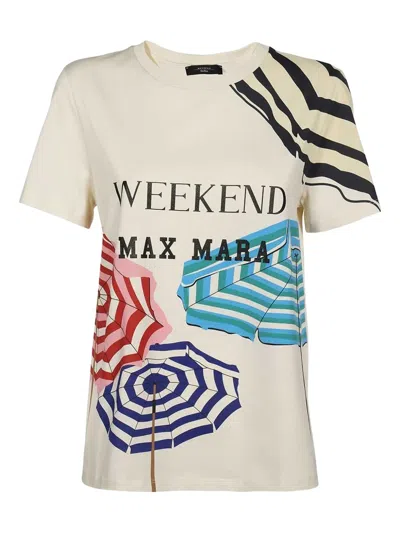 WEEKEND MAX MARA UMBRELLA-PRINT COTTON T-SHIRT
