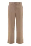 Weekend Max Mara Button-fastening Straight Trousers In Brown