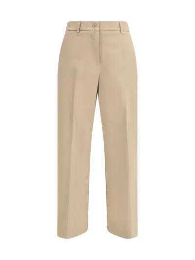 WEEKEND MAX MARA URIAL CROPPED TROUSERS IN COTTON SATIN