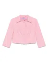 Weekend Max Mara Single Breasted Cropped Jacket In Pink